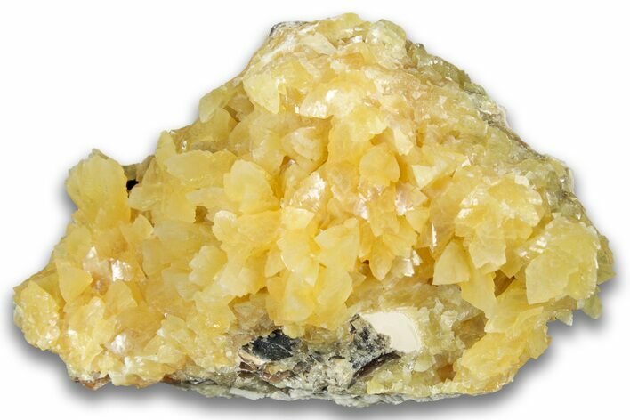 Fluorescent Yellow Calcite Crystal Cluster - South Dakota #323666